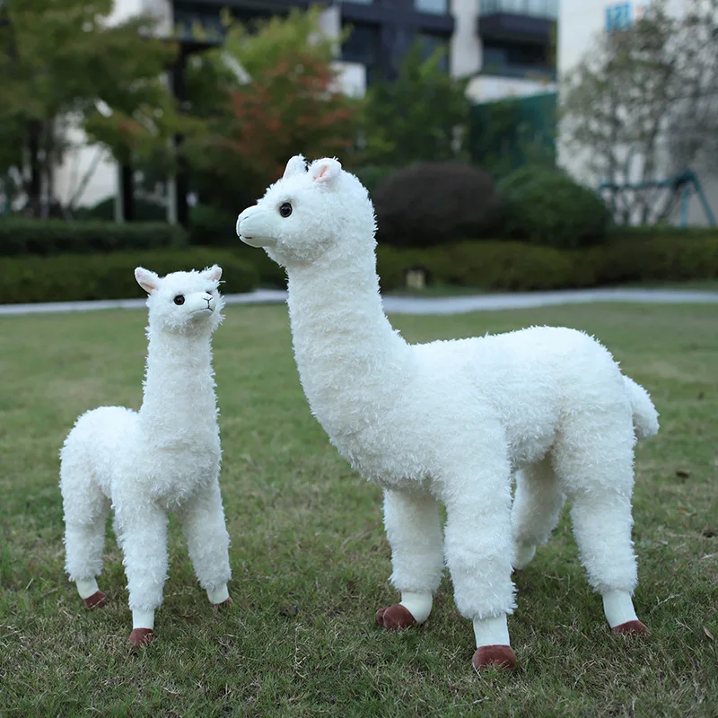 Greenmart Custom Design Simulated Alpaca Wool Toy Sheep Cute Plush Baby Comfort Pillow Party Decoration for Children Riding Toys
