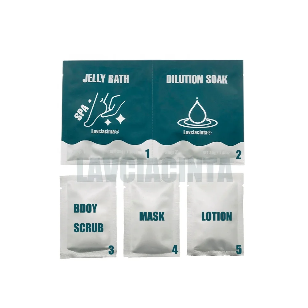 LAVCIACINTA 1.2KG crystal spa jelly for pedicure spa foot bath soak set 21 fragrance with essential oil