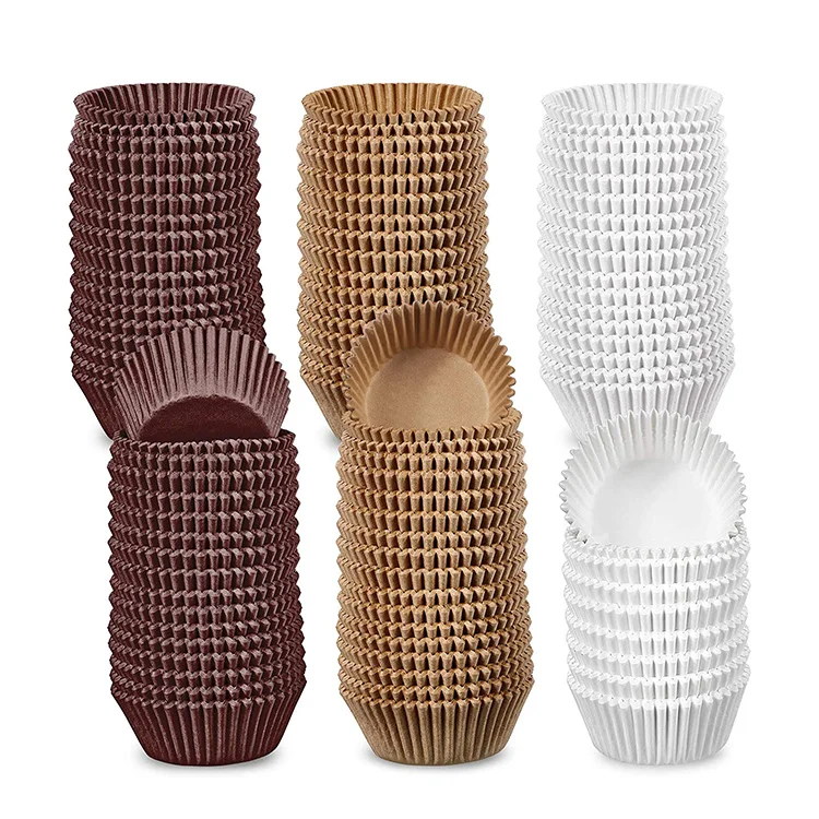 hot selling paper baking cups Mini white plain Cupcake Liners Muffin Wrappers