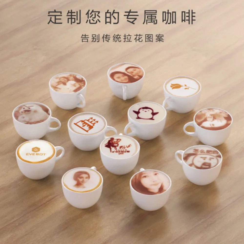 Digital 3D Edible Selfie Photo Food Macarons Cake Chocolate Capuchino Latte Art Inkjet Printing Machine Coffee Printer