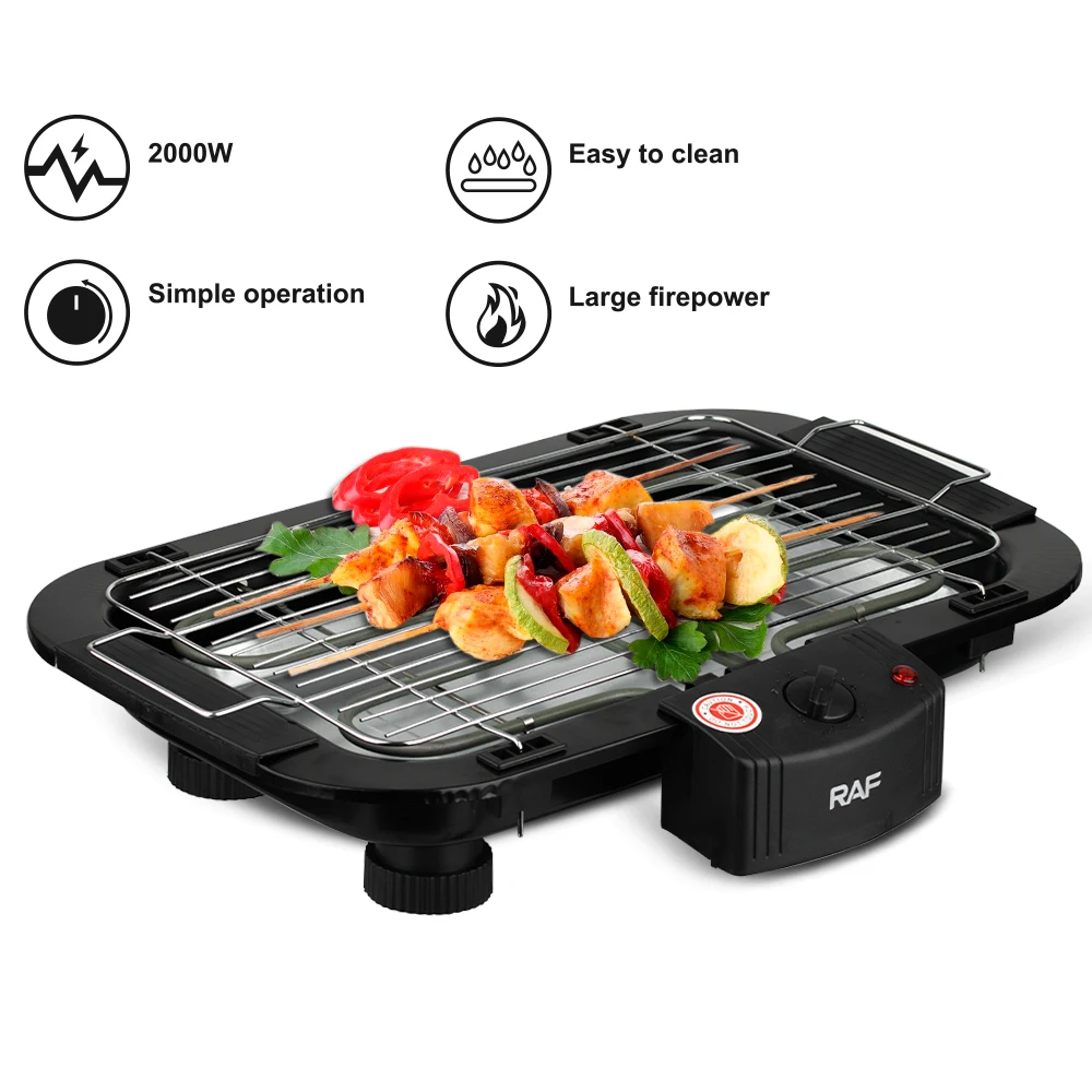 Strong heating ability durable bakeware material 2000W electric grill