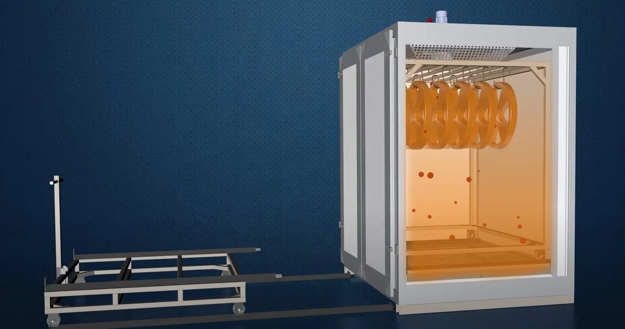 nature gas baking oven room with high temperature in 2 minutes for drying the steel surface after