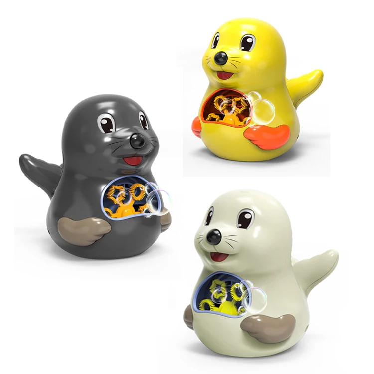 Syh111 Sea Lion Bubble Machine Light Music Animal Bubble Blower Summer Outdoor Toys Children Party Soap Water Stick Bubble Toy