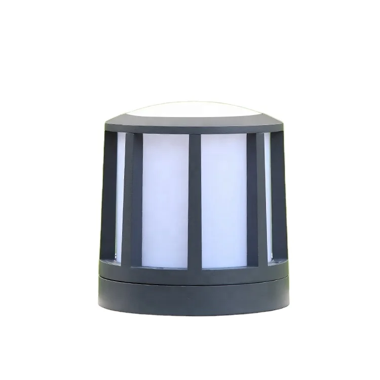 Светодиодный светильник для столба, уличный водонепроницаемый светильник для газона, ландшафтное освещение, черный светящийся белый корпус, лампа с теплой поверхностью