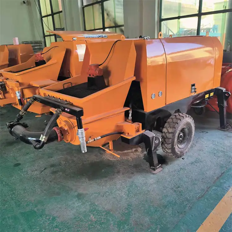 Diesel Engine Trailer Concrete Pump 50M3 H Electric Mini Concrete Pump Machine, Mini Concrete Pump , Concrete Pump For Sale
