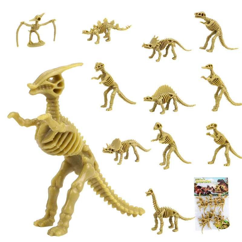 12 Different Dinosaur Skeleton Puzzles Model Set 3D Dinosaur Arts and Crafts Model Toys for Kids Ages 6 and Up
