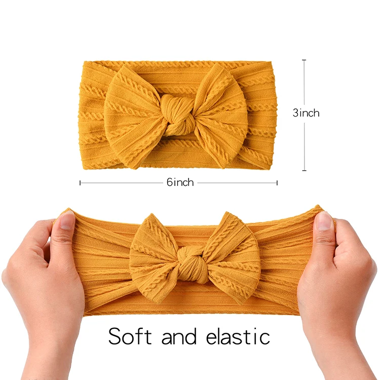Summer Newborn Handmade Hair Accessories Baby Headbands Nylon Hairbands with Bows