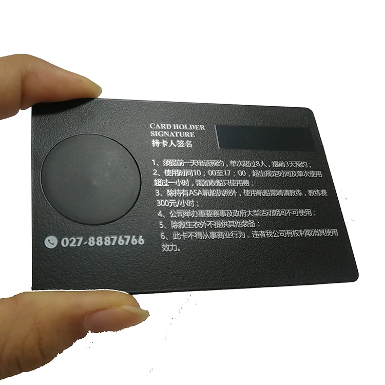 nfc chip stainless steel metal business name card