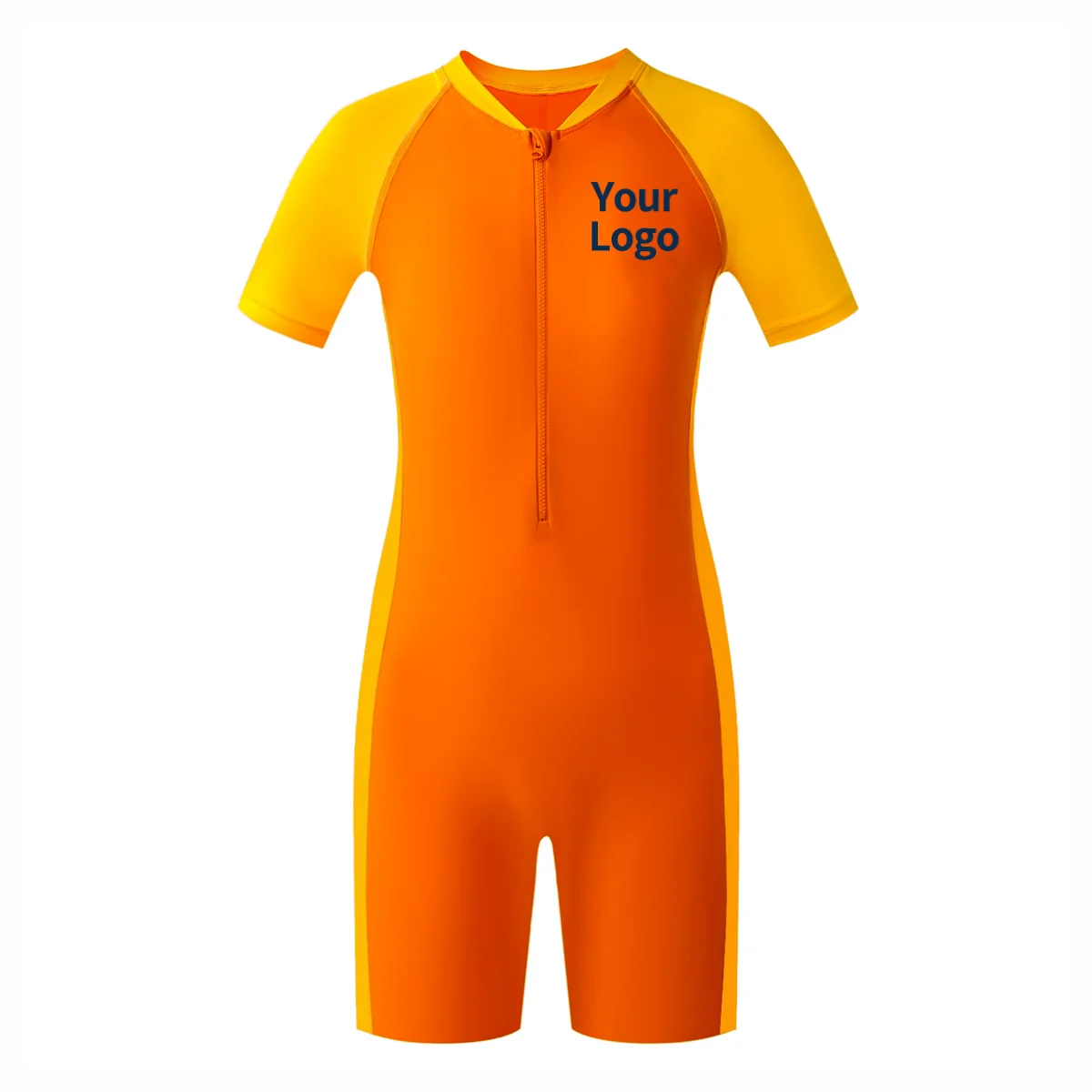 Custom Logo High Quality One-Piece Swimsuit for Boys Girls Kids, Elastic Swimwear with UPF 50+ and Quick Dry for Beach Swim Suit