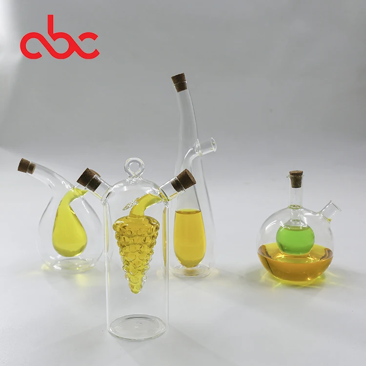 Kitchen Supplies clear 8oz Soy Sauce Vinegar Bottle Oil Vinegar 2 in 1 Oil Vinegar Bottle