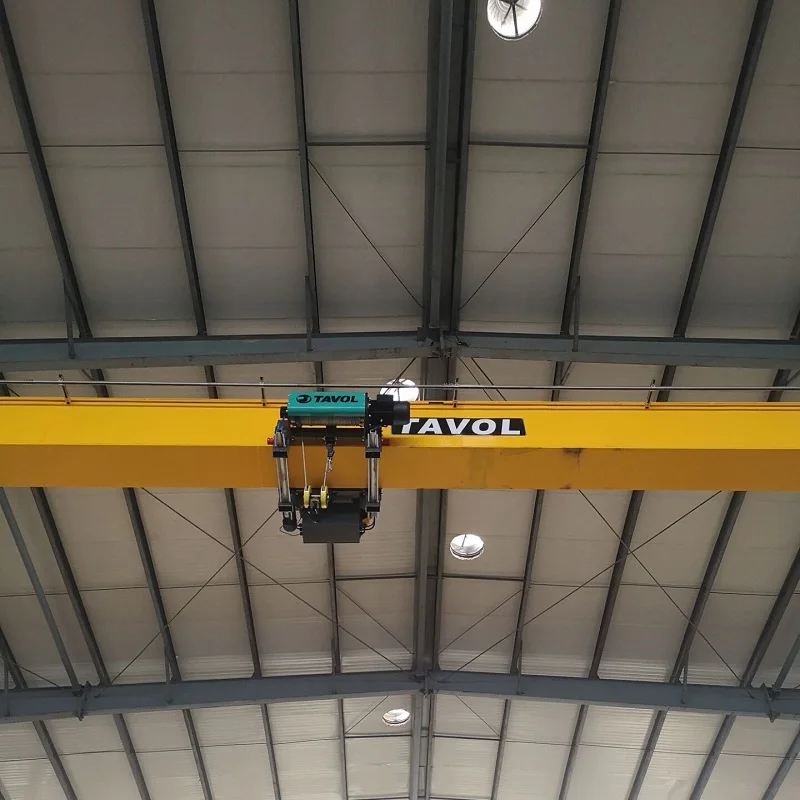 Single Girder Electric Overhead Crane 1 3 4 8 10 15 Ton Bridge Crane 20 Ton Welded Box Girder with Electric Hoist