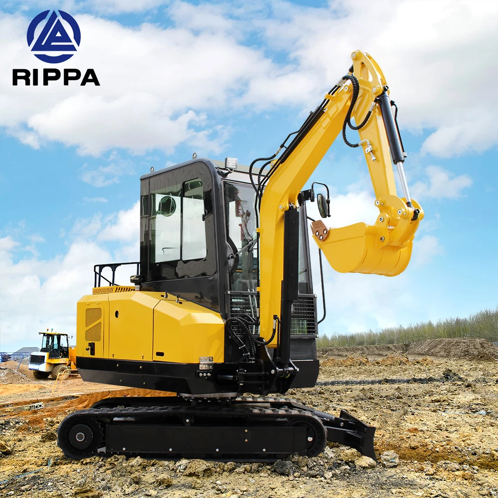 Rippa Chinese Earth Moving Machinery Towable Escavatore1Ton 2Ton 3Ton Mini Excavator