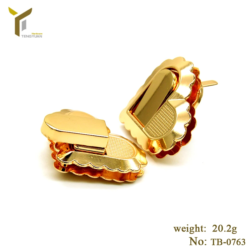 Zinc Alloy Leather Craft DIY Clasp Turn Twist Lock For Handbag Metal Ladder Magnetic for Bags Locks