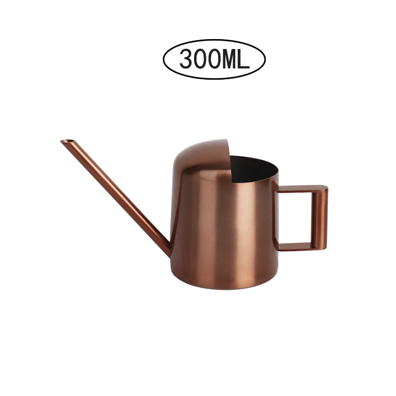 High quality indoor outdoor garden children small watering kettle 300ml black Long Spout stainless steel Watering Can