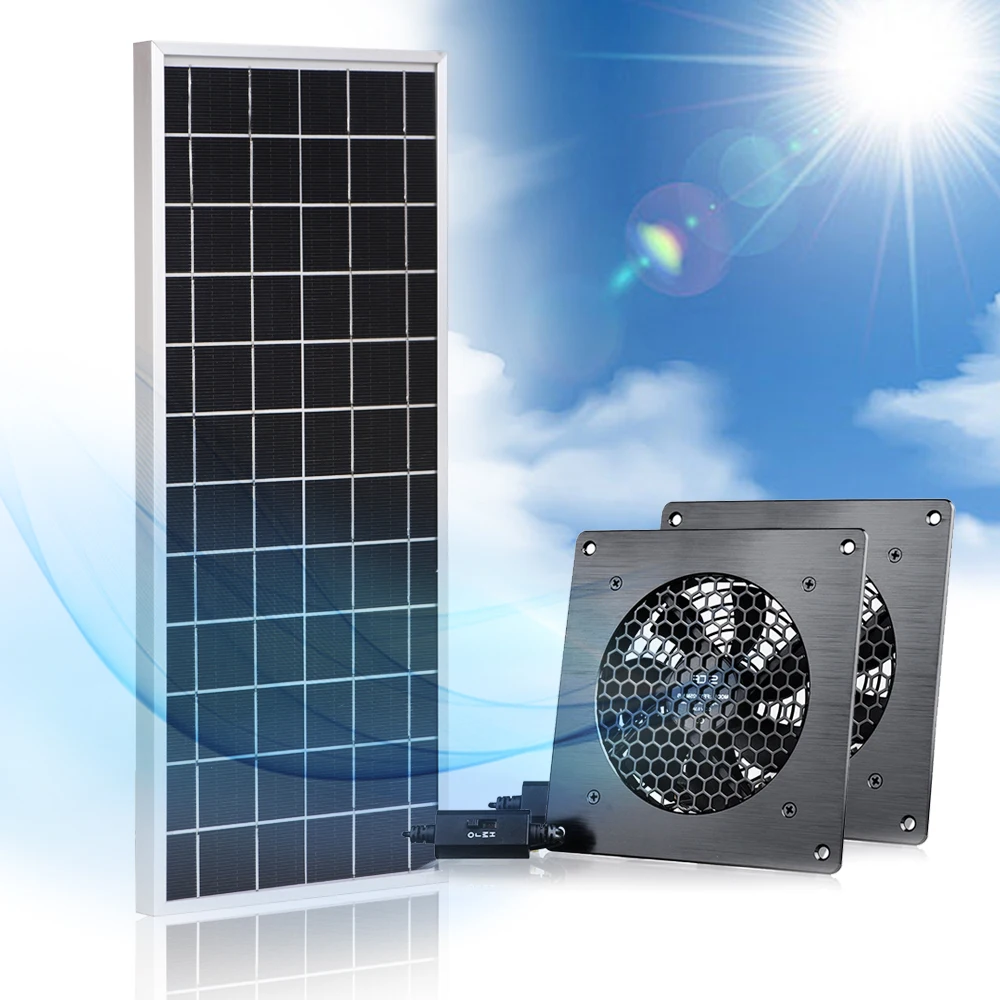 5V USB 3 Speeds Control Mini Solar Extractor Fan 10W Solar Powered Vent Fan for Cat House Doghouse Kennel
