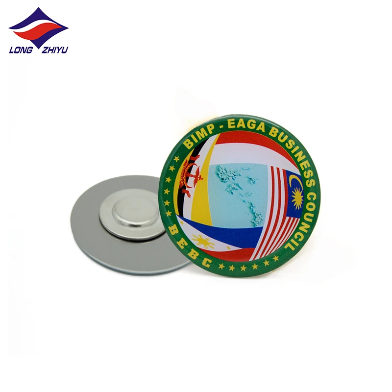 Longzhiyu 15 years magnetic pins supplier custom magnetic back lapel pins name badges with magnet