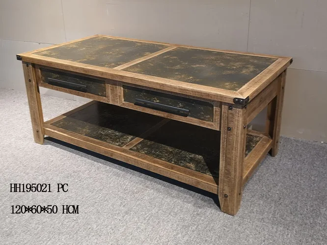 Innova домашняя деревянная Античная прямоугольная Центральная мебель ручной работы для гостиной дизайнерский журнальный столик из массива дерева