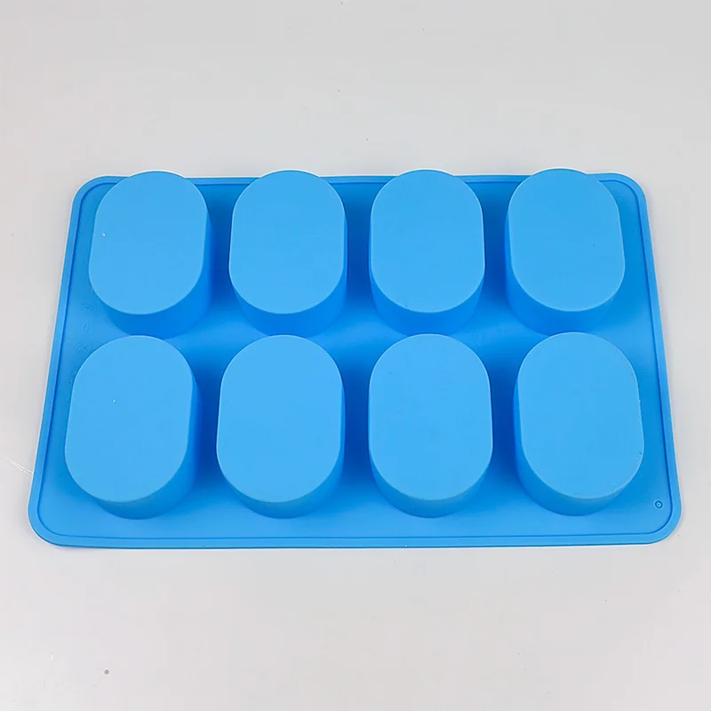 Oval Shape 6 Cavity Silicone Soap Mold Making mould 3D Chocolate Cake Mold Diy Silicone Soap Molds for Handmade