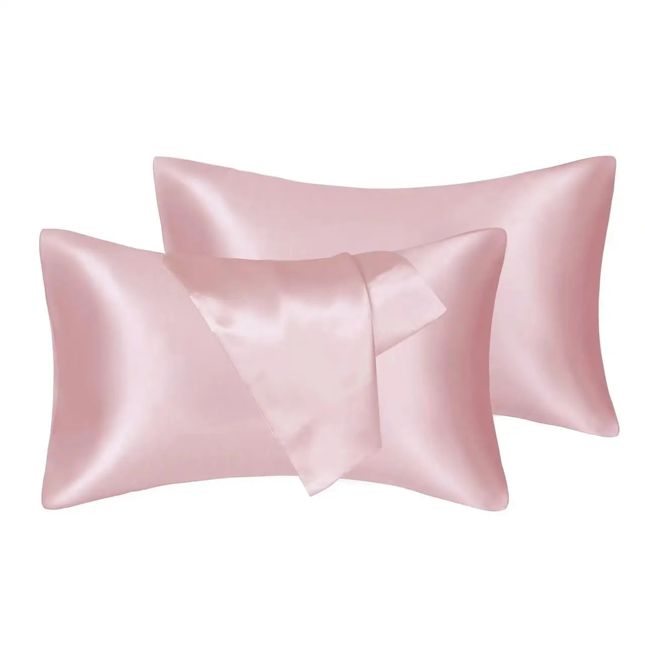 Soft breathable  Shop bedding Satin cotton  pillow case  for hair and skin luxury with zipper  closure envelop closure