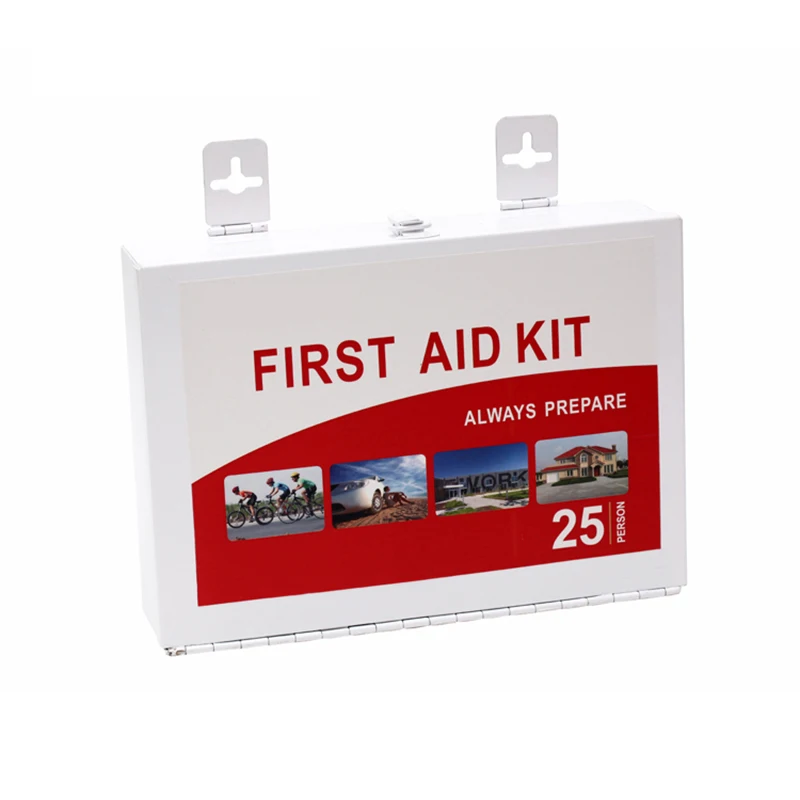 
Home use metal medical first aid kit box with lock 