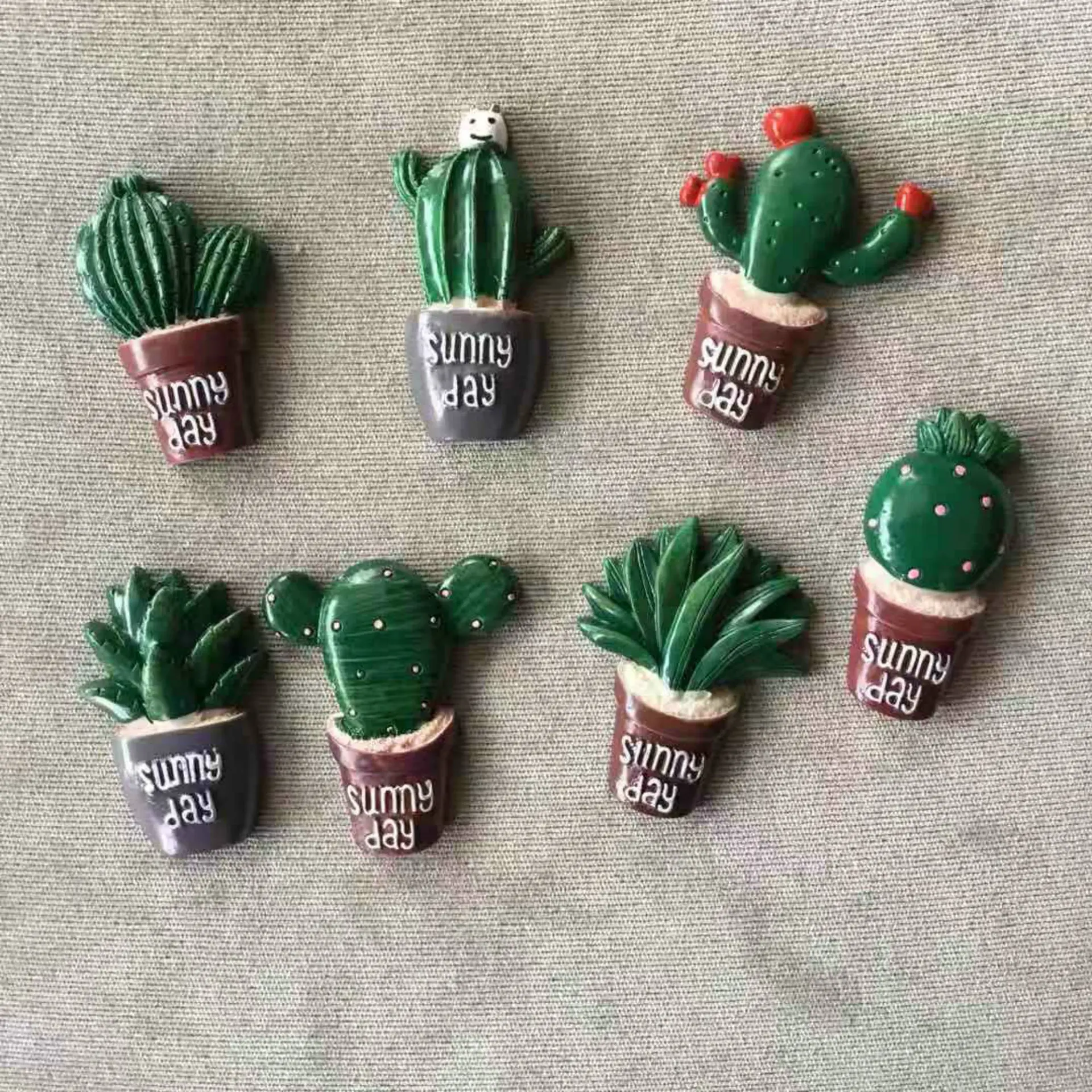 Кактус diy аксессуары из смолы кремовый чехол для телефона красивый материал суккулент Холодильник патч ремесло