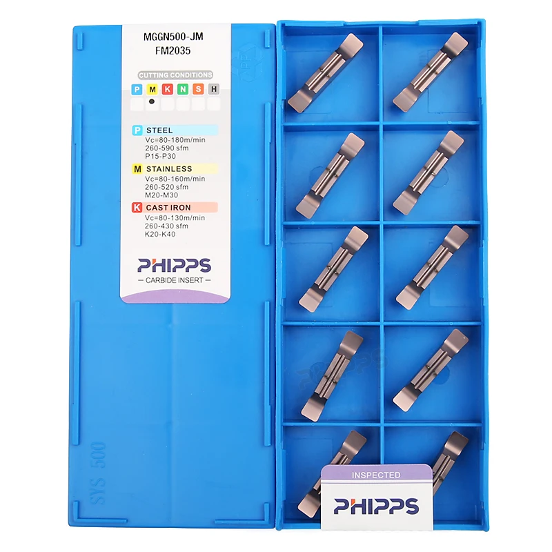 PHIPPS high quality grooving slotting insert MGGN250-JM MGGN300-JM insert tungsten carbide MGGN MGGN300 JM lathe tool blade