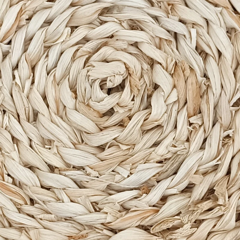 Factory Hot Selling Hand Made Eco-Friendly Material Natural Corn Husk Hollow Custom Flower Shape Placemat