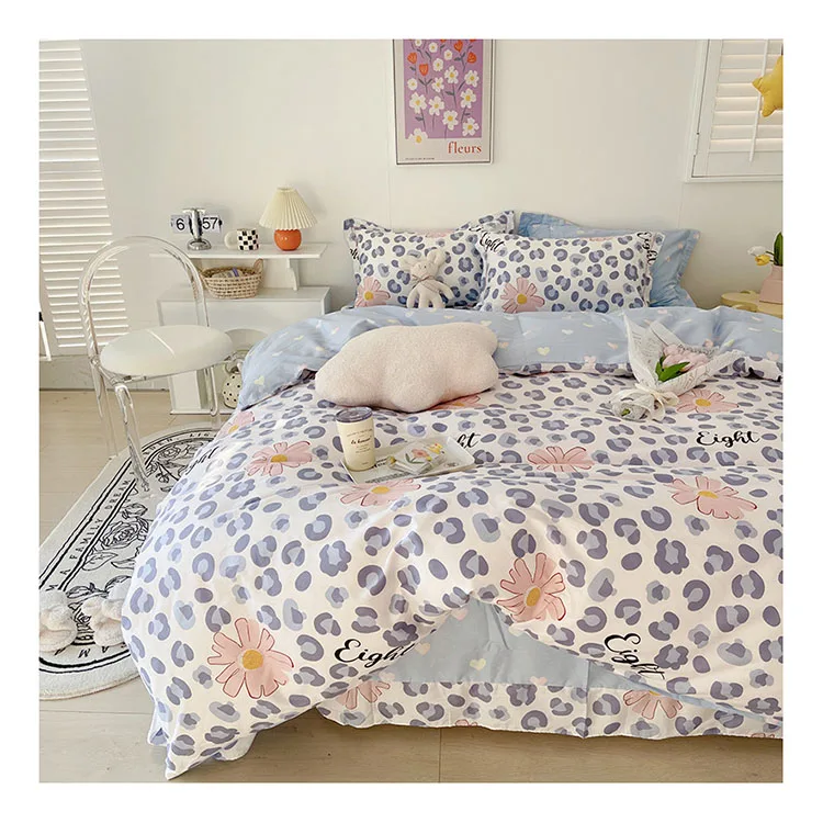 Customized Comforter 4 pieces design set bedding luxury 100% Cotton quality textile bed sheet