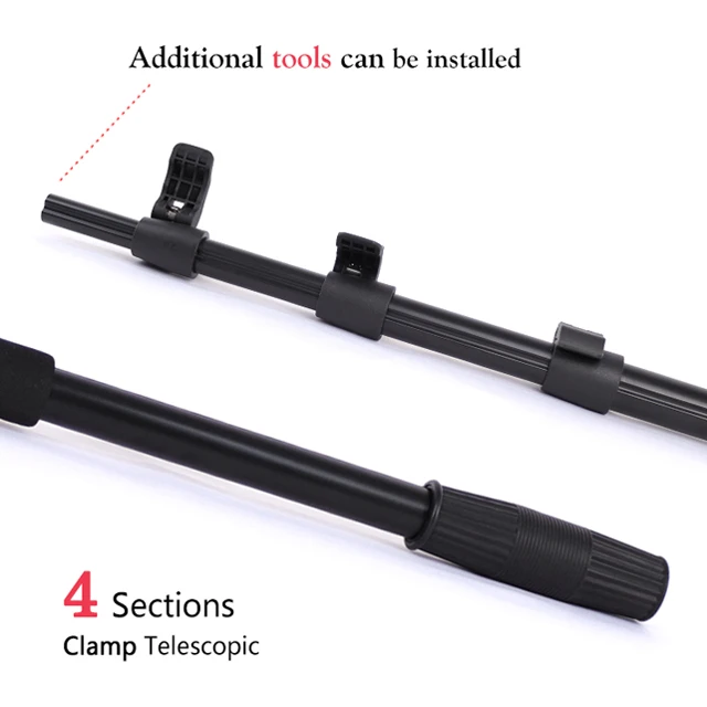 Clamp Lock Aluminum Telescopic Pole For Cleaning Extended Tool