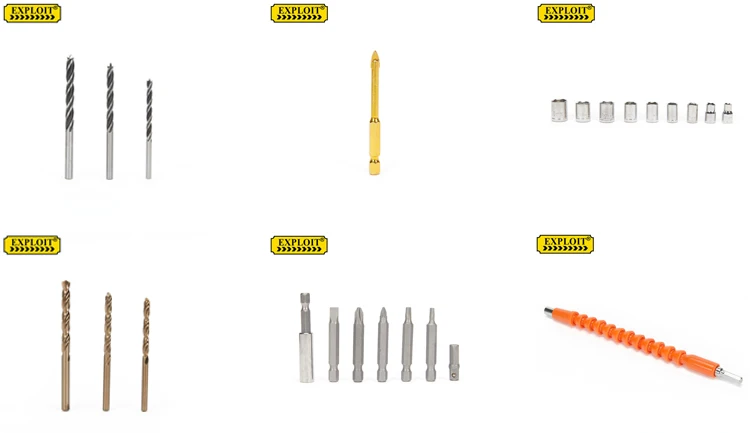 12V brushed power drilling tools set combination portable electric drill bit kit electrical hand Lithium battery drill