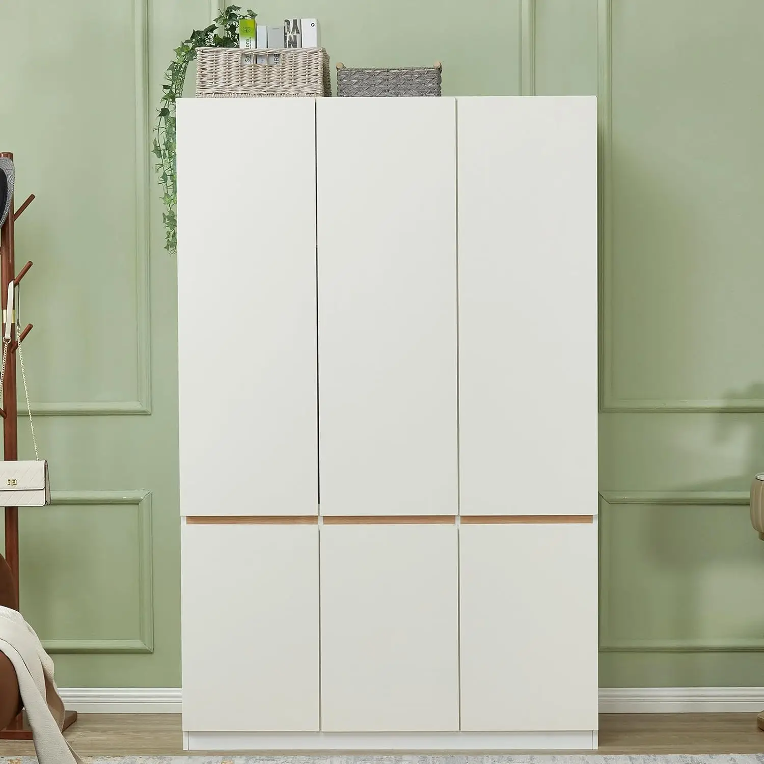 Modern Flat Pack Cheap Wholesale Bedroom Wooden Furniture Storage Clothes Wardrobe