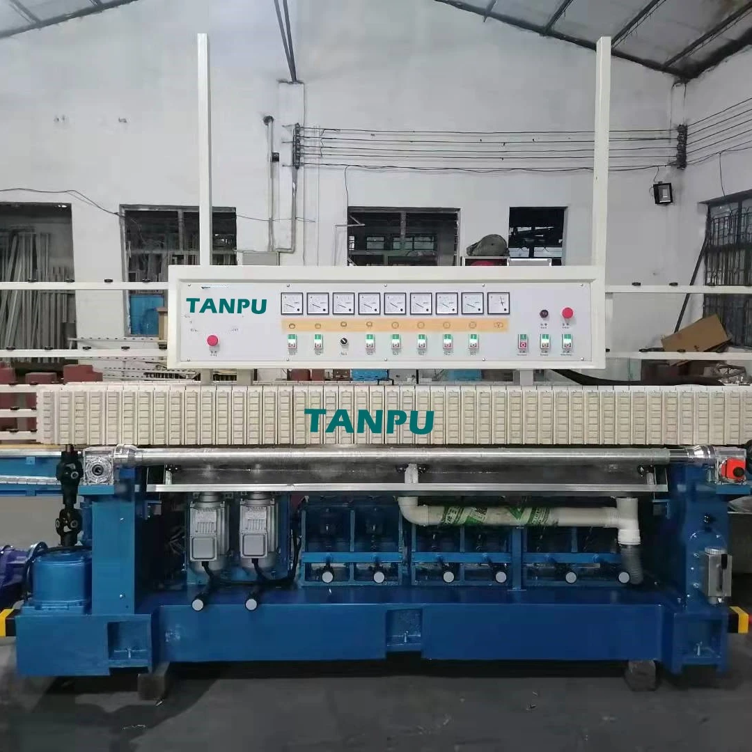 Good Quality 9 Motor Glass Mirror Edging Machine Straight Line Polishing Machine beveling machine