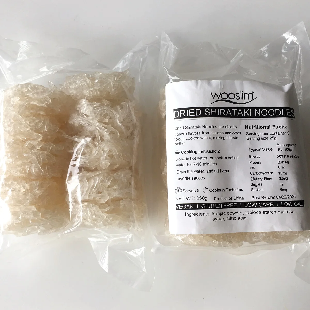 Organic dried konjac noodles bulk  private label shirataki rice japan Low GI pasta konjac de arroz shirataki riz