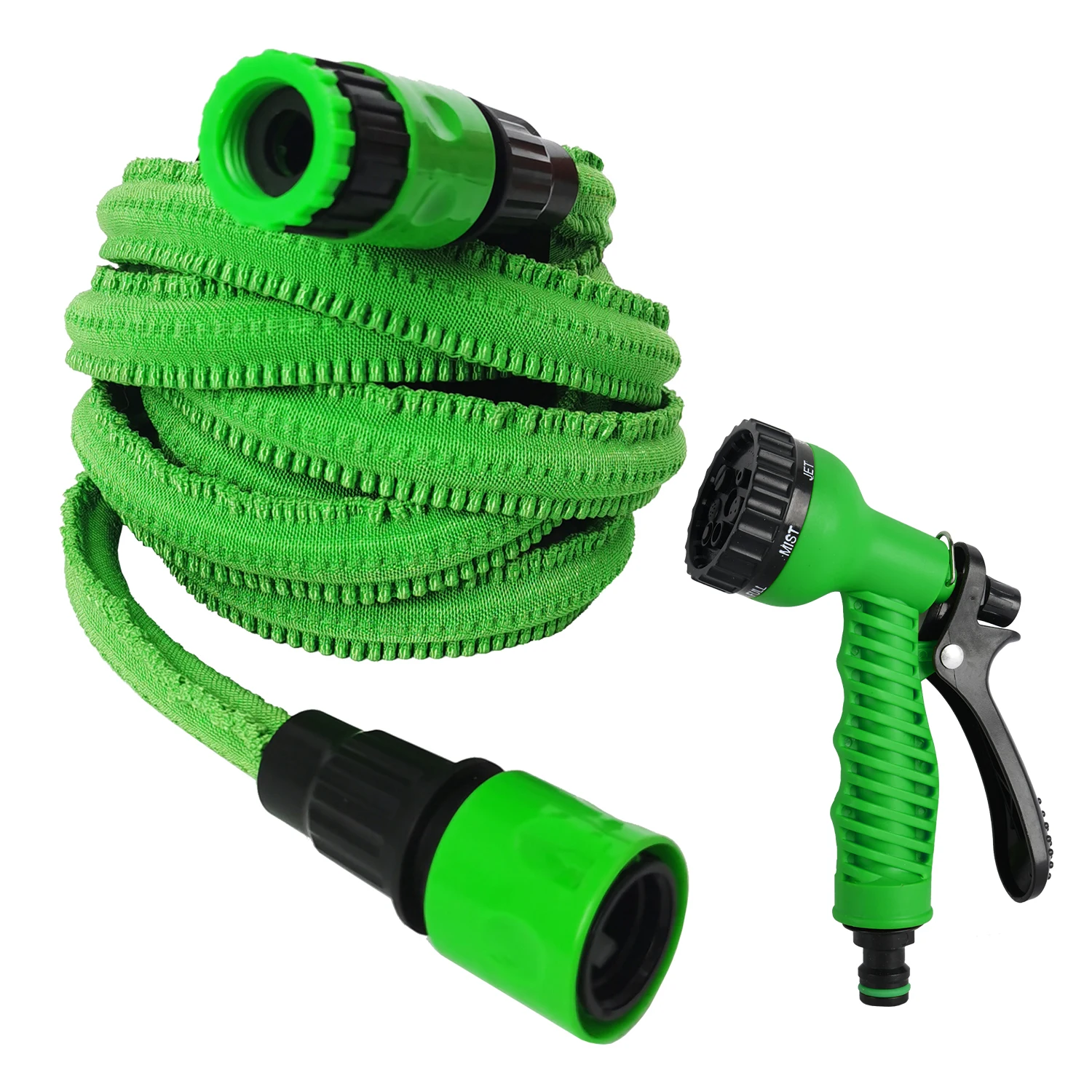 Vertak Retractable Flexible Garden Hoses Kink Free Expandable Leak-Proof Water Hose with 7 Function Nozzle for Gardening