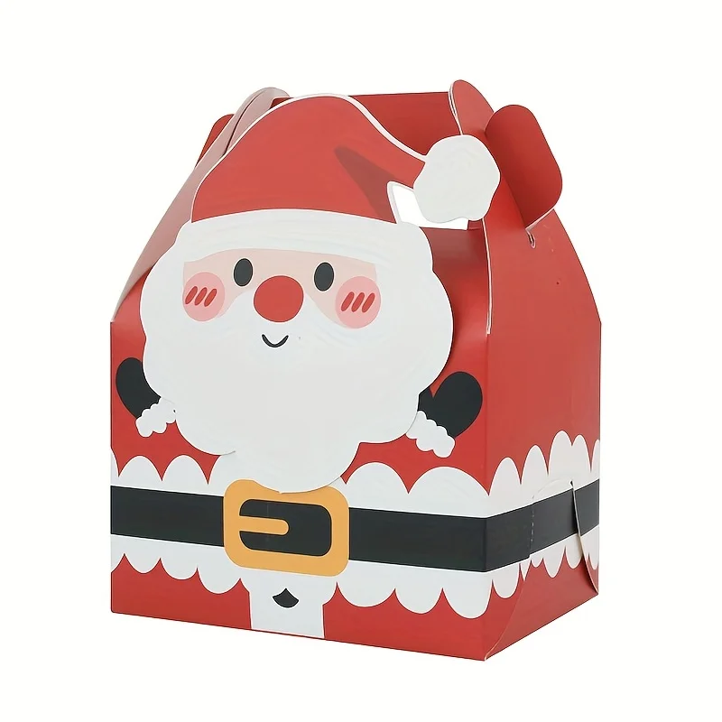 Design Custom Color Wholesale Cardboard Folding Christmas Tote Gift Paper Box with Bow Tie Ribbon