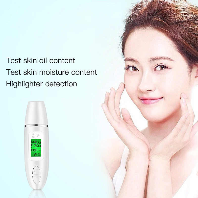 Facial Care Skin Tester Digital Skin Moisture Detector High Facial Moisture And Oil Content Analyzer Health Monitor