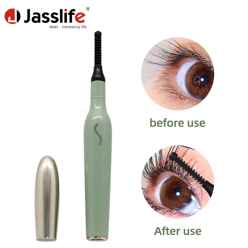Jasslife Perfectly Long-lasting Natural Curl Electric Makeup Eyelash Curler Rechargeable Fast Warping Style Tools