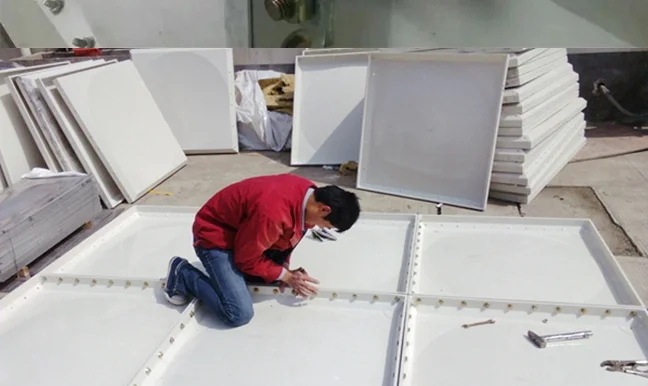 Large Rain Water Storage Tank, Square / Rectangular Molded Sectional Fiberglass FRP GRP SMC Water Tank