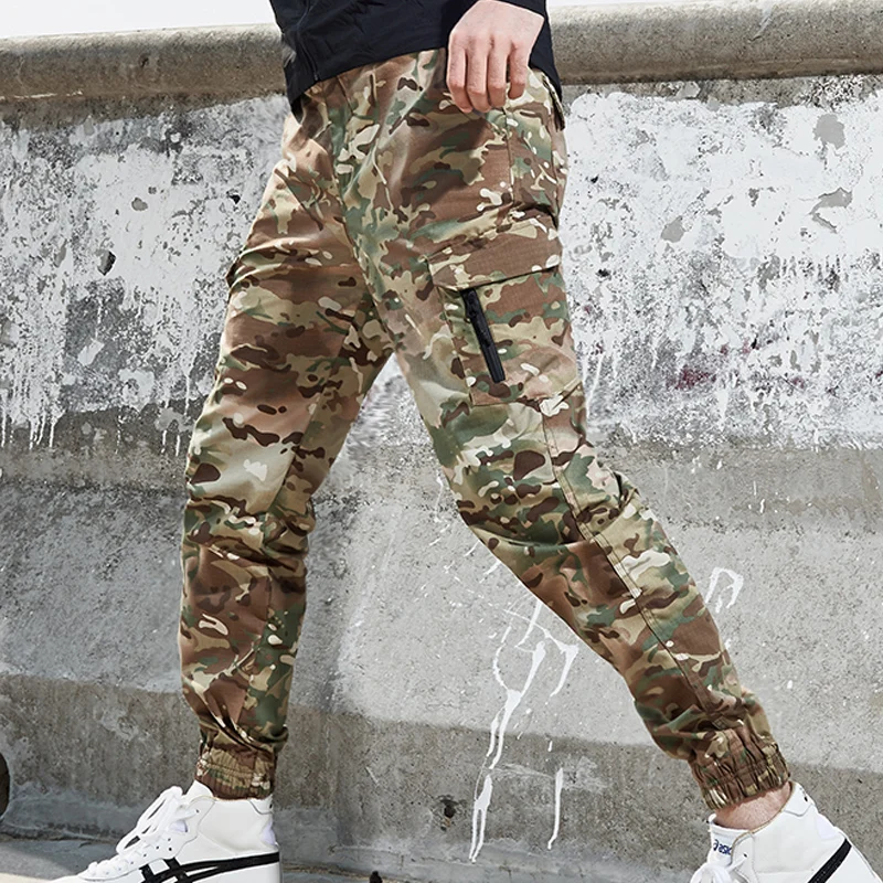 
S.archon brand casual loose large size nine points wild camouflage tactical pants for men in Spring&Summer 