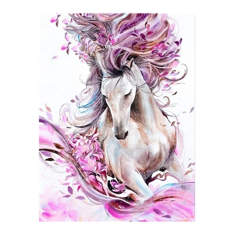 
Hot New Style Wall Art Painting Wall Arts Horse Hand Painted Diy Cross Stitch Big Custom Size Diamond Painting Horse China Made 