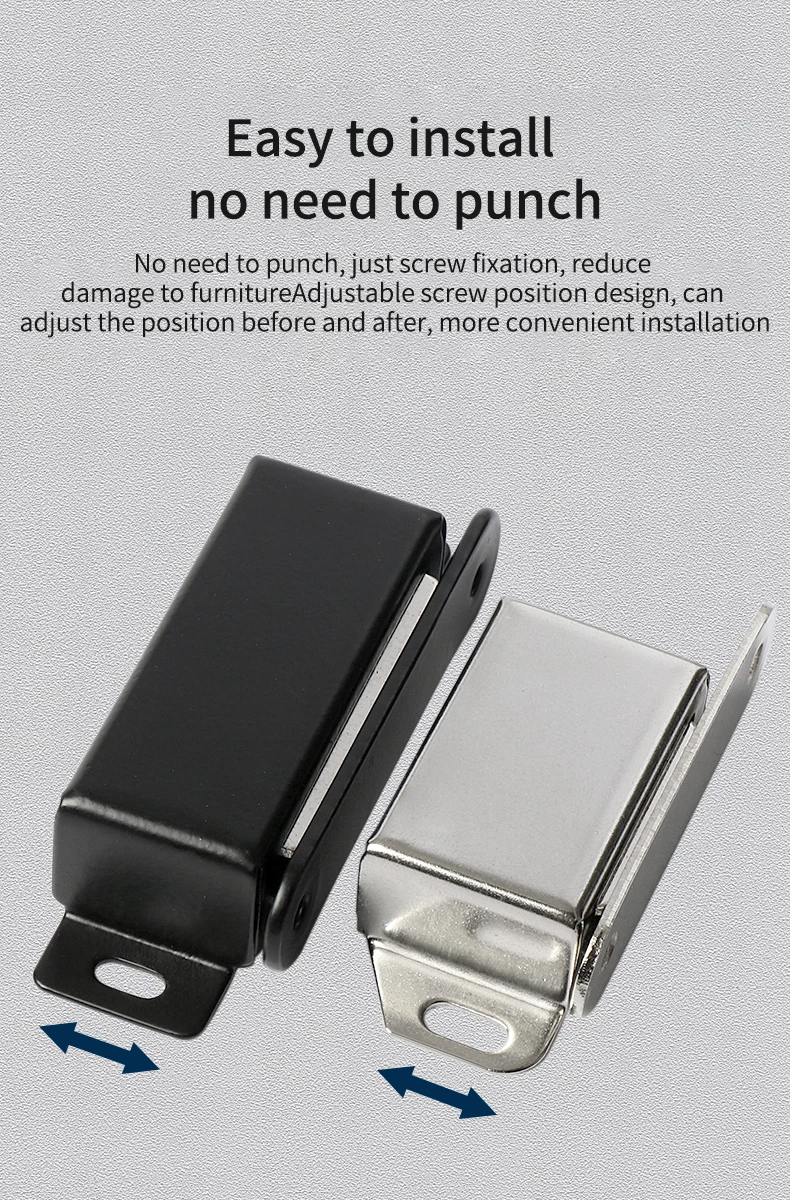 JINNATE Stainless Steel Magnetic Cabinet Catches Push to Open Touch Kitchen Kitchen Door Stop Damper Buffers