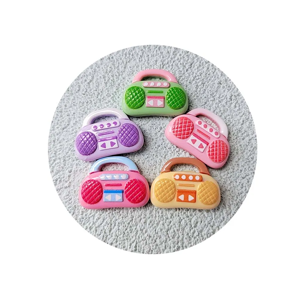 Handcrafted Resin Beads DIY Toys Assorted Colors Radio Flatback Stickers Resin Craft for Unique Jewelry Designs