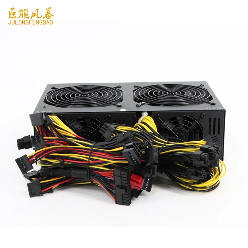 Блок питания 12GPU для видеокарт 3450 Вт 3600 Вт RTX3090 PSU ATX 12 В с двойным охлажд