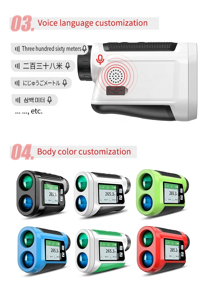 Golf Rangefinder Binoculars Golf Range Finder Distance Meter OEM ODM IP54 Waterproof