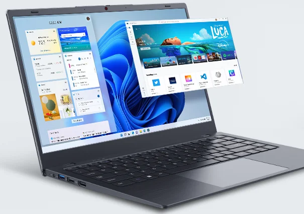 14.1 inch Laptops with camera notebook computer Intel Chery Trial 3350 in stock Ultra Mini Portable PC Computer For Study