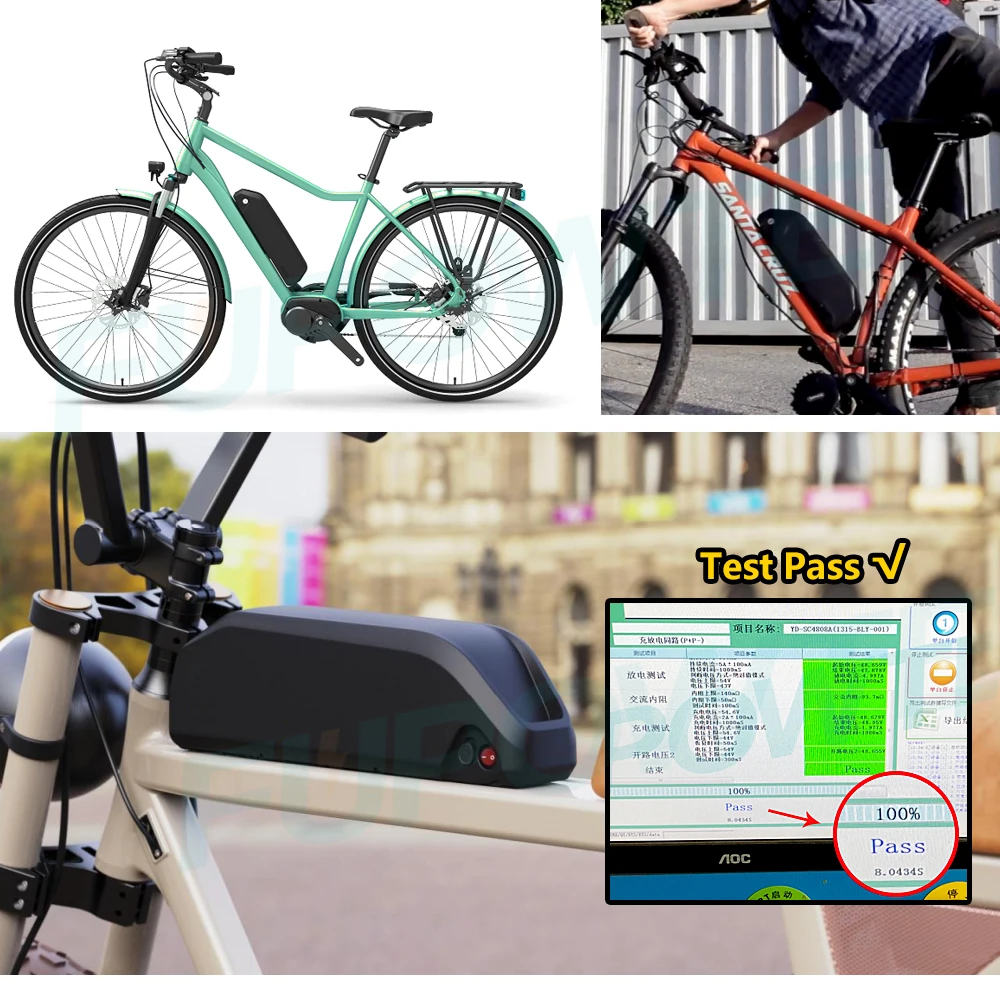 36V 48V 60V Polly Shark Electric Bike Battery 17.5Ah 20Ah 30Ah Downtube Ebike Akku for Bafang BBS01B BBS02B Ancheer Motor