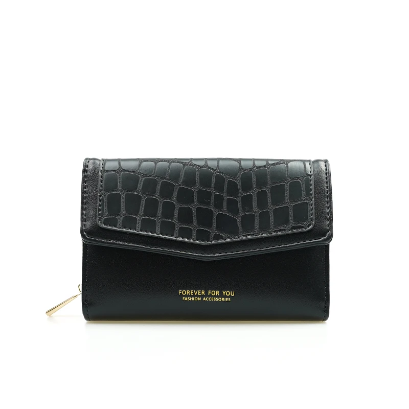 PU Leather Crocodile Customized Women Wallet Short Wallet Card Holder Purse