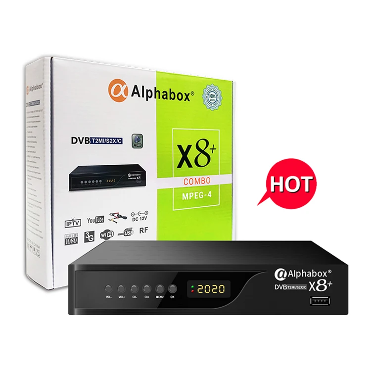Alphabo X8  New DVB T2 HD STB with smartcard new arrival dvb s2 h.265/hevc  set top box satellite receiver stb dvb t2 matrix (1600312168720)