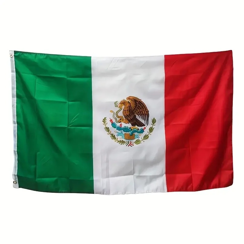 Mexican National Flag 90x150cm Red White Green Banner Printed Polyester Double Stitched with Brass Grommets National Flag