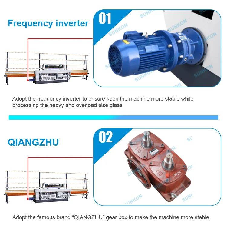 CGZ10325P-45 Glass Straight-line Flat And 45 Bevel Degree Bevel Edger Edging Polishing Grinding